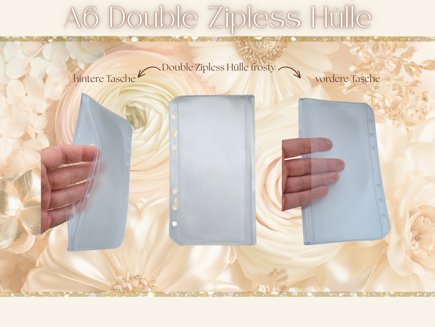 Frosted - A6 Double Zipless Hülle